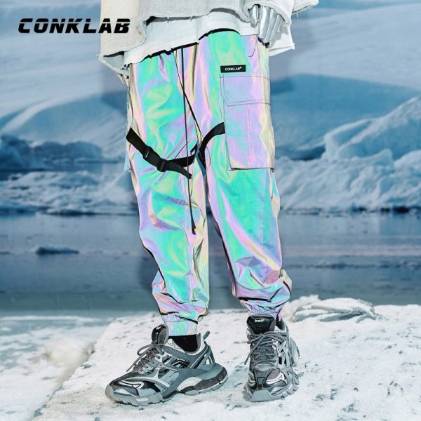 3M Reflective Fashion Harem Pants Women Men - Image 2