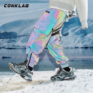 3M Reflective Fashion Harem Pants Women Men