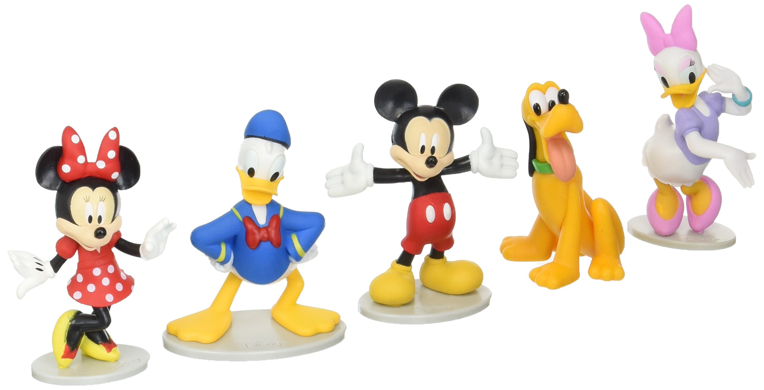 Disney Character Figurine Set - Mickey, Minnie, Donald, Daisy, and Pluto 
