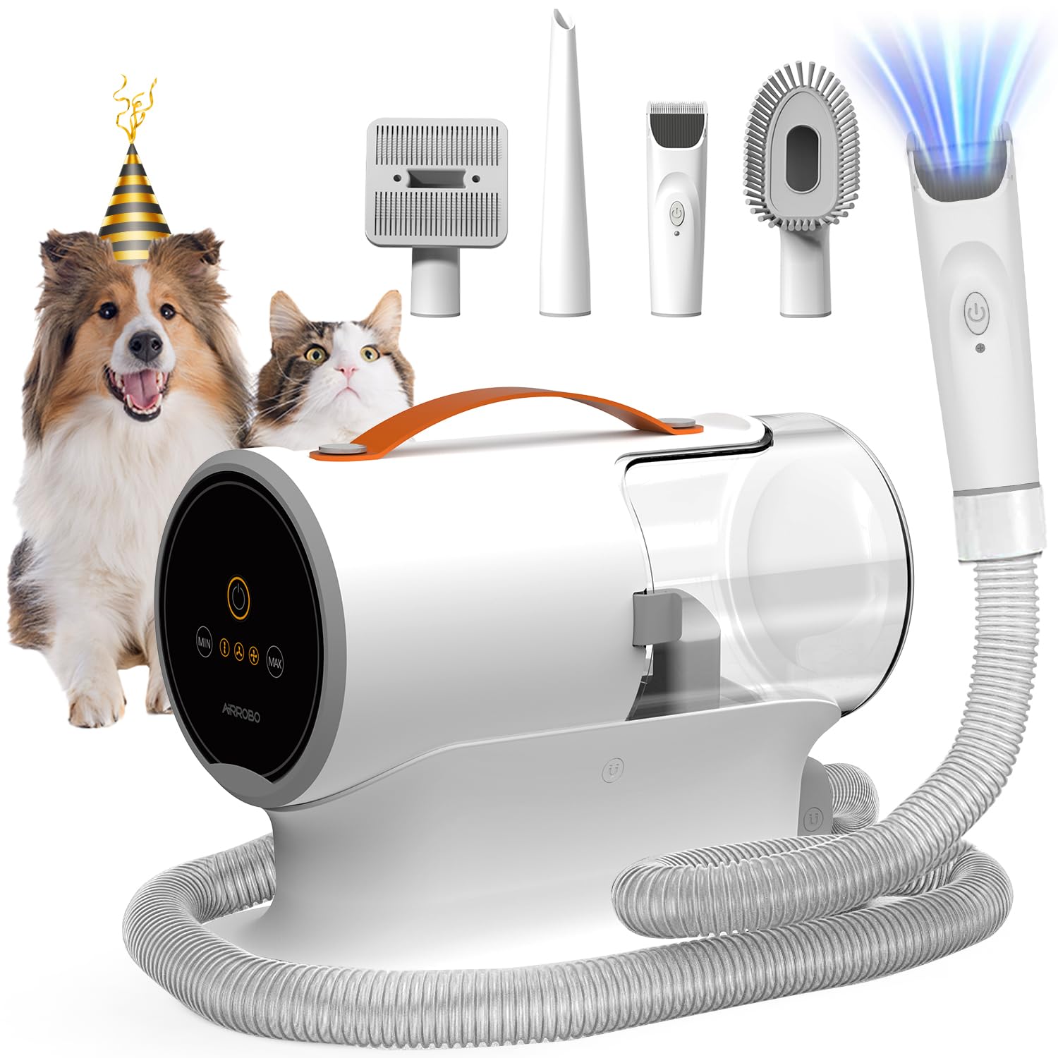 Pet Grooming Vacuum with 5 Attachments