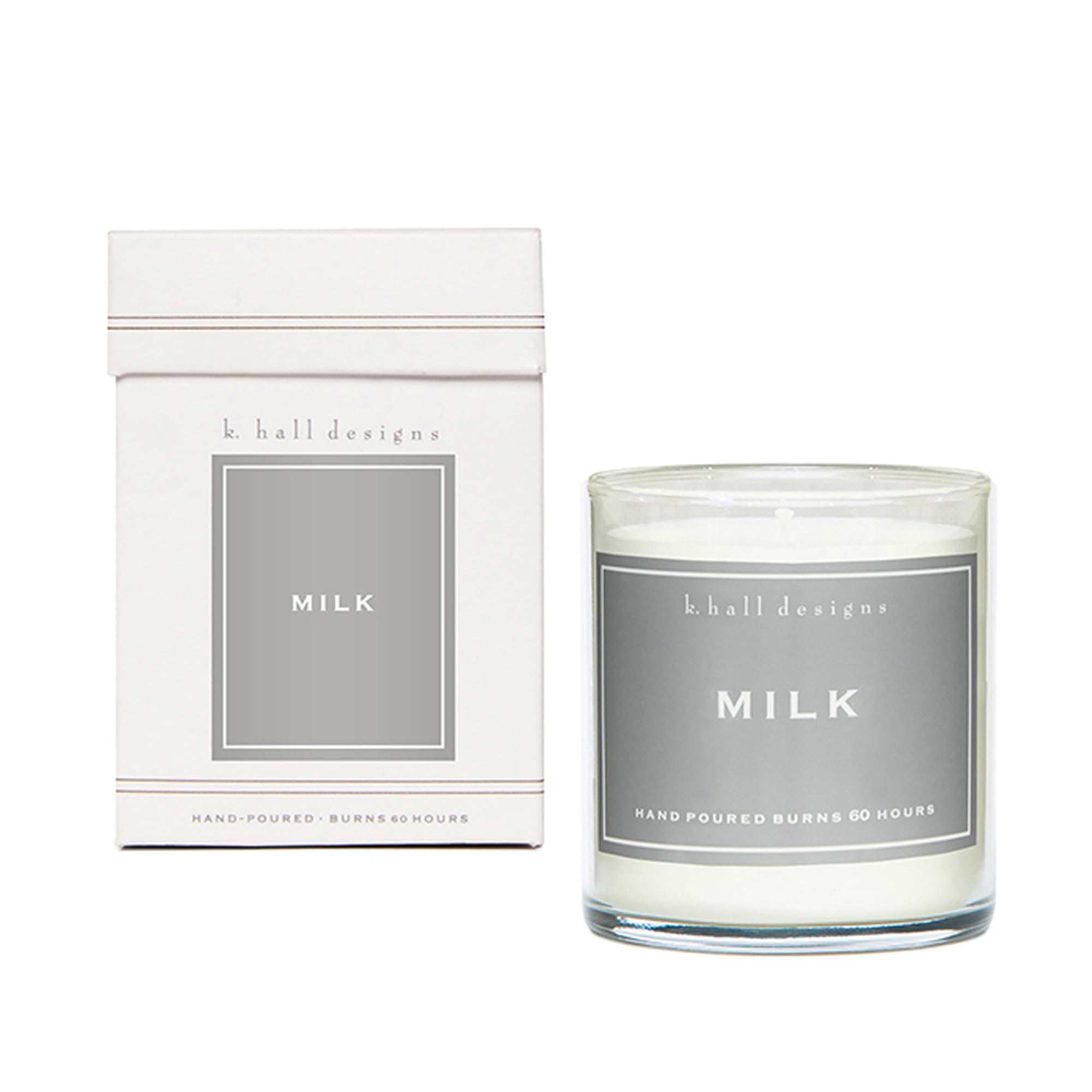 Milk Scented Hand-Poured Candle by K. Hall Designs - 60 Hour Burn