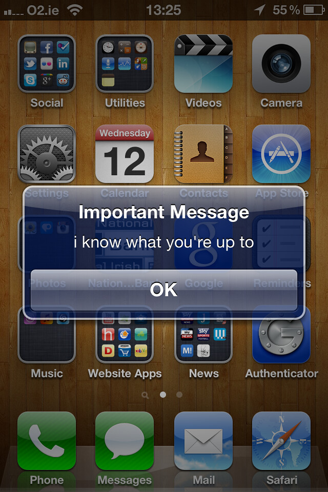 find my iphone message