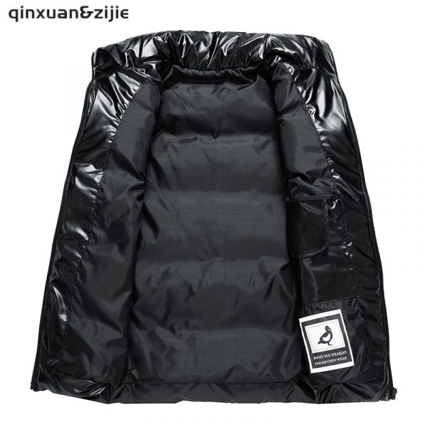 Men's Black Puffer Jacket - Image 4