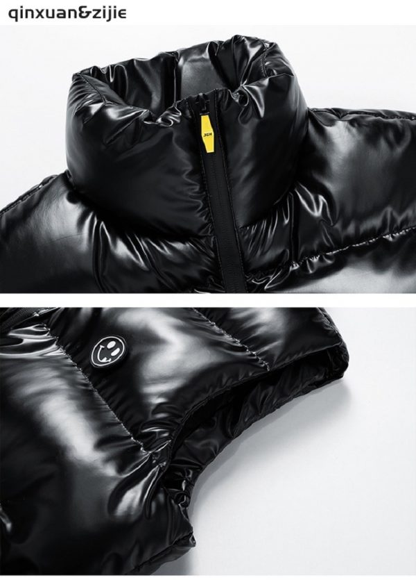 Men's Black Puffer Jacket - Image 6