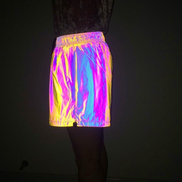 Rainbow Reflective Casual Shorts - Image 2